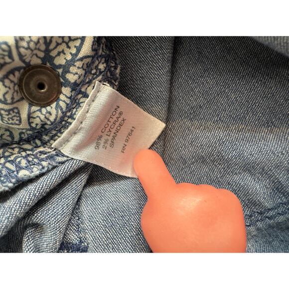 J. Jill jeans Tried & True Fit straight leg blue stretch denim Sz 14 P - Picture 7 of 7